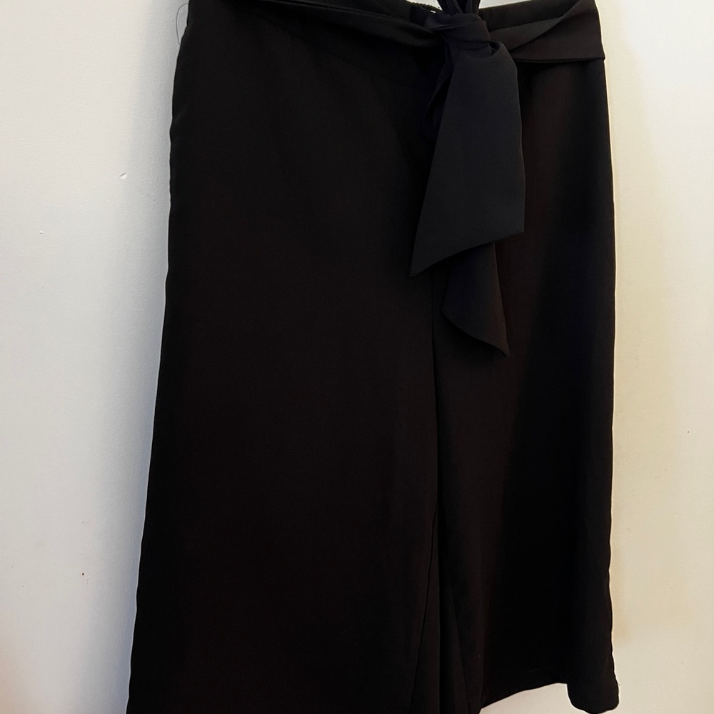 Pinkblush Black Wrap Wide Leg Palazzo Pants